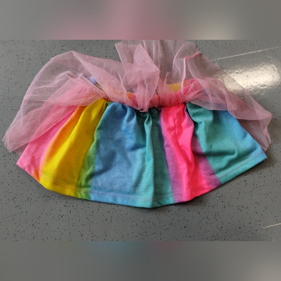 Dream Works Trolls World Tour colorful Rainbow tutu baby girl 12 M Balletcore - Picture 5 of 9